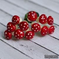 Грибочки от Scrapberry&#039;s - мухоморы, 12 шт - ScrapUA.com