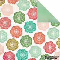 Лист скрапбумаги My Mind's Eye - Jubilee Mint Julep - Beautiful Doily, 30х30 см, двусторонняя