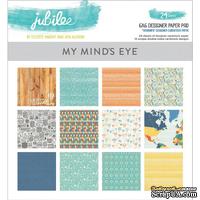 Набор двусторонней скрапбумаги My Mind's Eye - Jubilee Tangerine - Pad, 15х15 см, 24 листа