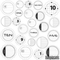 Карточки для журналинга Jillibean Soup - Journaling Sprout Number Black - ScrapUA.com