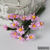 Хризантемы, розовые, цветочек 15 мм, стебелек 10 см, 12 шт.