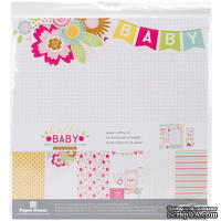 Набор скрапбумаги от Paper House - Paper House Paper Crafting Kit - Hello Baby Girl, 30 x 30 см