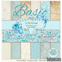 Набор скрапбумаги LemonCraft - Gossamer Blue Basic, фоновые дизайны, 30х30 см,  с бонусом - ScrapUA.com