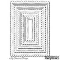 Лезвие My Favorite Things - Die-namics Stitched Mini Scallop Rectangle STAX