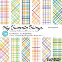 Набор бумаги My Favorite Things - Plaid Patterns Paper Pack, размер 15х15 см, 24 листа.