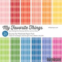 Набор бумаги My Favorite Things - County Fair Plaid Paper Pack, размер 15х15 см, 24 листа.