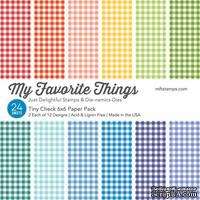 Набор бумаги My Favorite Things - Tiny Check Paper Pack, размер 15х15 см, 24 листа.