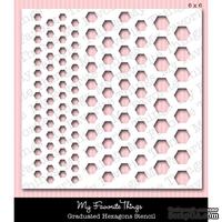 Маска My Favorite Things - Stencils MPD Graduated Hexagons, 15х15 см