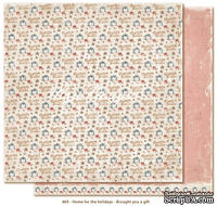 Лист двусторонней скрапбукинга от Maja Design -Home for the Holidays - Brought y a gift, 30 x 30 см