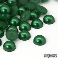 Полужемчужинки Green, 8x3.5мм, цвет зеленый, 50 шт.