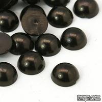 Полужемчужинки Black, 8x3.5мм, цвет черный, 50 шт.