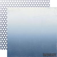 Лист скрапбумаги от Echo Park - Navy Ombre, 30х30 см