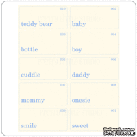 Мини флэш-карточки со словами &quot;Mini Baby Boy One Word&quot;, 2,5х5см, 10 шт. - ScrapUA.com