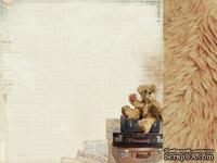 Двусторонний лист скрапбумаги от Kaisercraft - Teddy Bears Picnic Collection - Bear Hug, 30,5 х 30,5 см.
