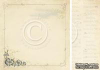 Лист двусторонней бумаги от Pion Design - Cornflower - Grandma's school book, 30х30
