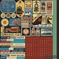Лист наклеек от Echo park - Graphic 45 Transatlantique - ScrapUA.com