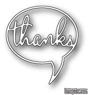 Нож для вырубки от Poppystamps - Thanks Word Balloon