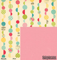 Лист двусторонней скрапбумаги от October Afternoon - “Sidewalks” Collection - Marbles, 30х30 - ScrapUA.com