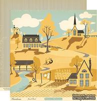 Лист двусторонней скрапбумаги от October Afternoon - Farmhouse” Collection - Gravel Road, 30х30