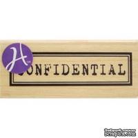 Резиновый штамп Hampton Art/7gypsies Confidential, на деревянном блоке - ScrapUA.com