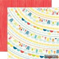Лист двусторонней бумаги от Echo Park - Clothes Line Paper, 30х30см