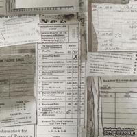 Ткань 100% хлопок - Tim Holtz Eclectic - Documentation-Taupe, 45х55 см