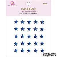 Кристаллы на клеевой основе Queen & Co - Twinkle Self-Adhesive Embellishments Stars/Blue