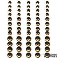 Половинки кристаллов на клеевой основе Queen & Co - Rhinestones Peach, 60 штук