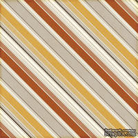 Лист скрапбумаги от Echo Park - Autumn Stripes, 30х30 см