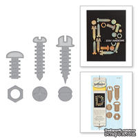 Ножи от Spellbinders - Die D-Lites Bolts &amp; Nuts Etched Dies - ScrapUA.com