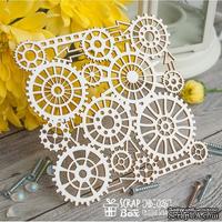 Чипборд ScrapBox - фон из шестиренок Hb-026