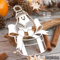 Чипборд ScrapBox - Пингвин на подарке Hc-078 - ScrapUA.com