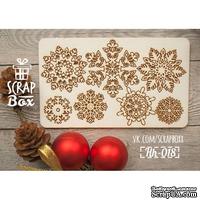 Чипборд ScrapBox - Набор снежинок Hh-018 - ScrapUA.com