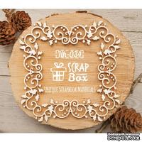 Чипборд ScrapBox - Ажурная новогодняя рамка с остролистом Hh-034 - ScrapUA.com