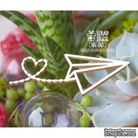 Чипборд ScrapBox - Бумажный самолетик с сердечком Hh-185 - ScrapUA.com