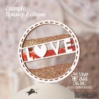 Основа для шейкера ScrapBox круг с надписью Love ( 2 заготовки) Hh-188 - ScrapUA.com