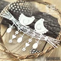 Чипборд ScrapBox - Пасхальная композиция с 2-мя курочками Hh-194 - ScrapUA.com