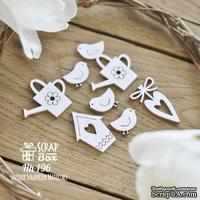 Чипборд ScrapBox - Набор из леек и птичек Hh-196 - ScrapUA.com