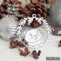 Чипборд ScrapBox - Елочная игрушка с котиком Hh-213 - ScrapUA.com