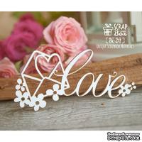 Чипборд ScrapBox - надпись Love с конвертиком Hi-211 - ScrapUA.com