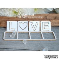 Чипборд ScrapBox - надпись Love квадратиками Hi-216 - ScrapUA.com