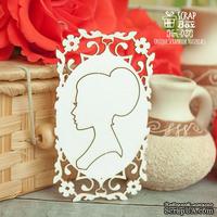 Чипборд Scrapbox - Силуэт в рамке стилистики Ар-нуво Hm-027 - ScrapUA.com