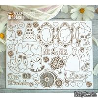 Чипборд ScrapBox - набор Свадебный большой Hm-030 - ScrapUA.com
