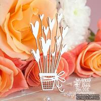 Чипборд ScrapBox - Кашпо с сердечками Hm-058 - ScrapUA.com