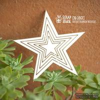 Чипборд ScrapBox - рамка, основа в форме звезды - ScrapUA.com