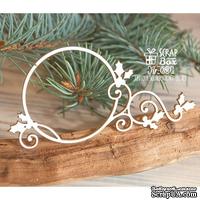 Чипборд ScrapBox - Новогодняя рамка с остролистом Hr-080 - ScrapUA.com