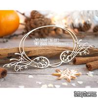 Чипборд ScrapBox - Новогодняя рамка с морозным узором Hr-121 - ScrapUA.com