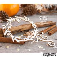 Чипборд ScrapBox - Новогодний венок из омеллы Hr-124 - ScrapUA.com