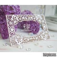 Чипборд ScrapBox - Прямоугольная рамка с цветами Hr-150 - ScrapUA.com