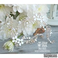 Чипборд ScrapBox - цветочные уголки с завитками Hw-023